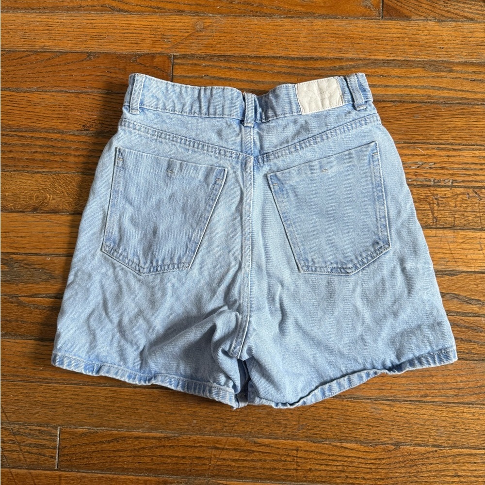 Zara Women's High Waist Light Blue Shorts - Picture 3 of 4